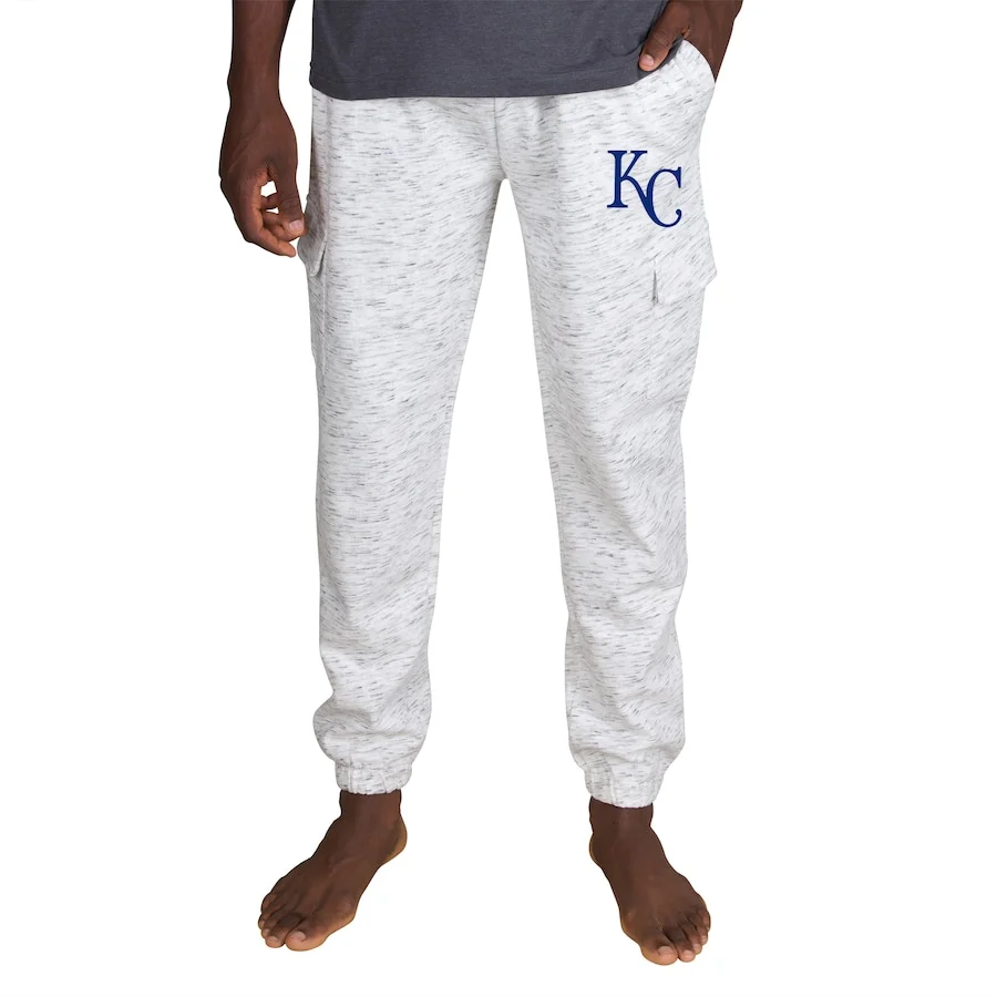 Men's Kansas City Royals Concepts Sport White Alley Fleece Cargo Pants