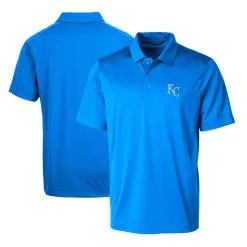 Men's Kansas City Royals Cutter & Buck Blue Prospect Textured Stretch Polo