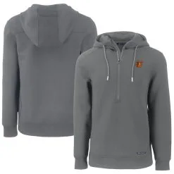 Men's Baltimore Orioles Cutter & Buck Gray Roam Eco Half-Zip Recycled Pullover Hoodie