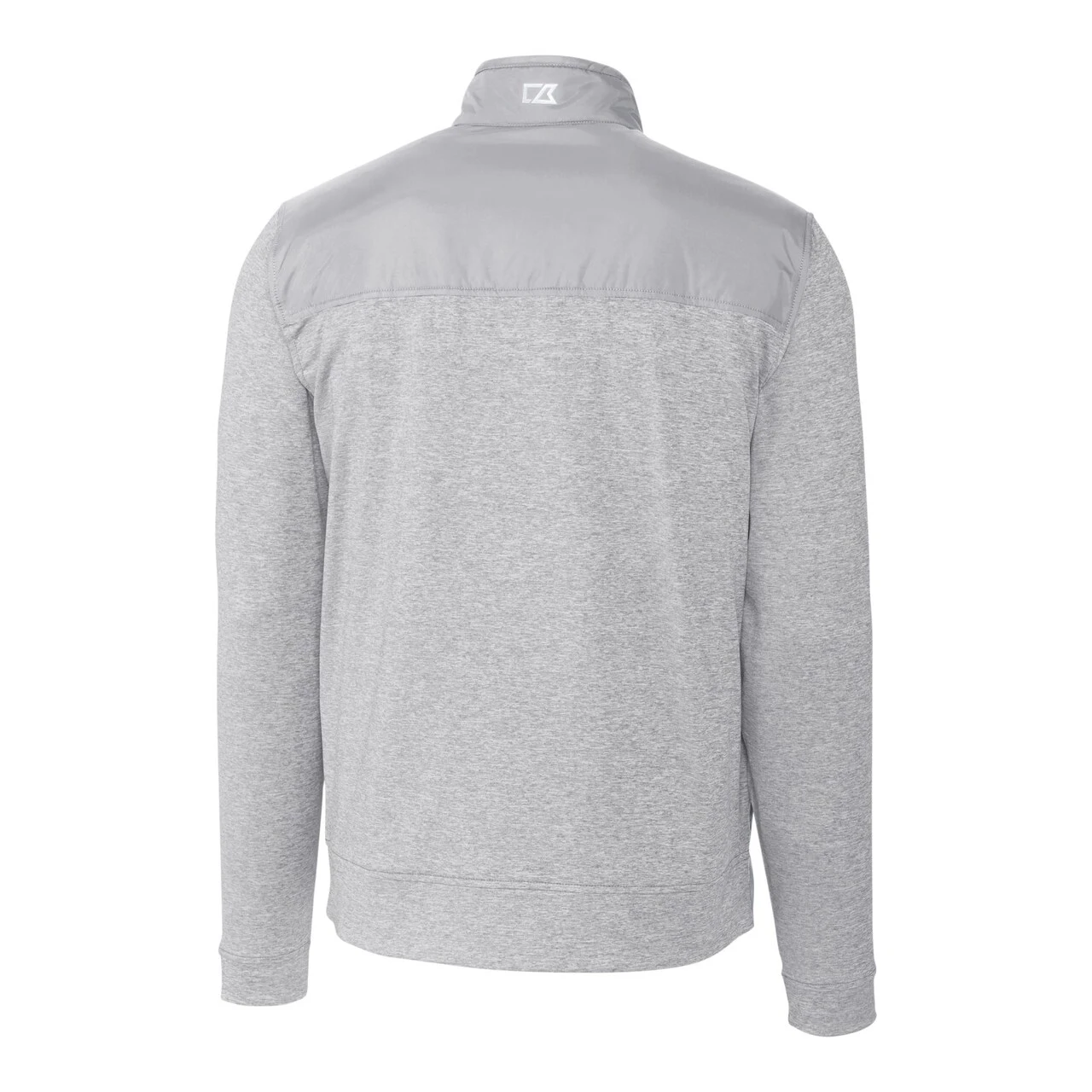 Men's Kansas City Royals Cutter & Buck Gray Stealth Hybrid Quilted Full-Zip Windbreaker Jacket - Image 3