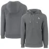 Men's Los Angeles Dodgers Cutter & Buck Gray Roam Eco Half-Zip Recycled Pullover Hoodie