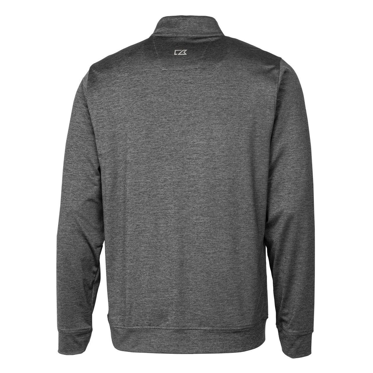 Men's Seattle Mariners Cutter & Buck Gray Stealth Heathered Quarter-Zip Pullover Top - Image 3
