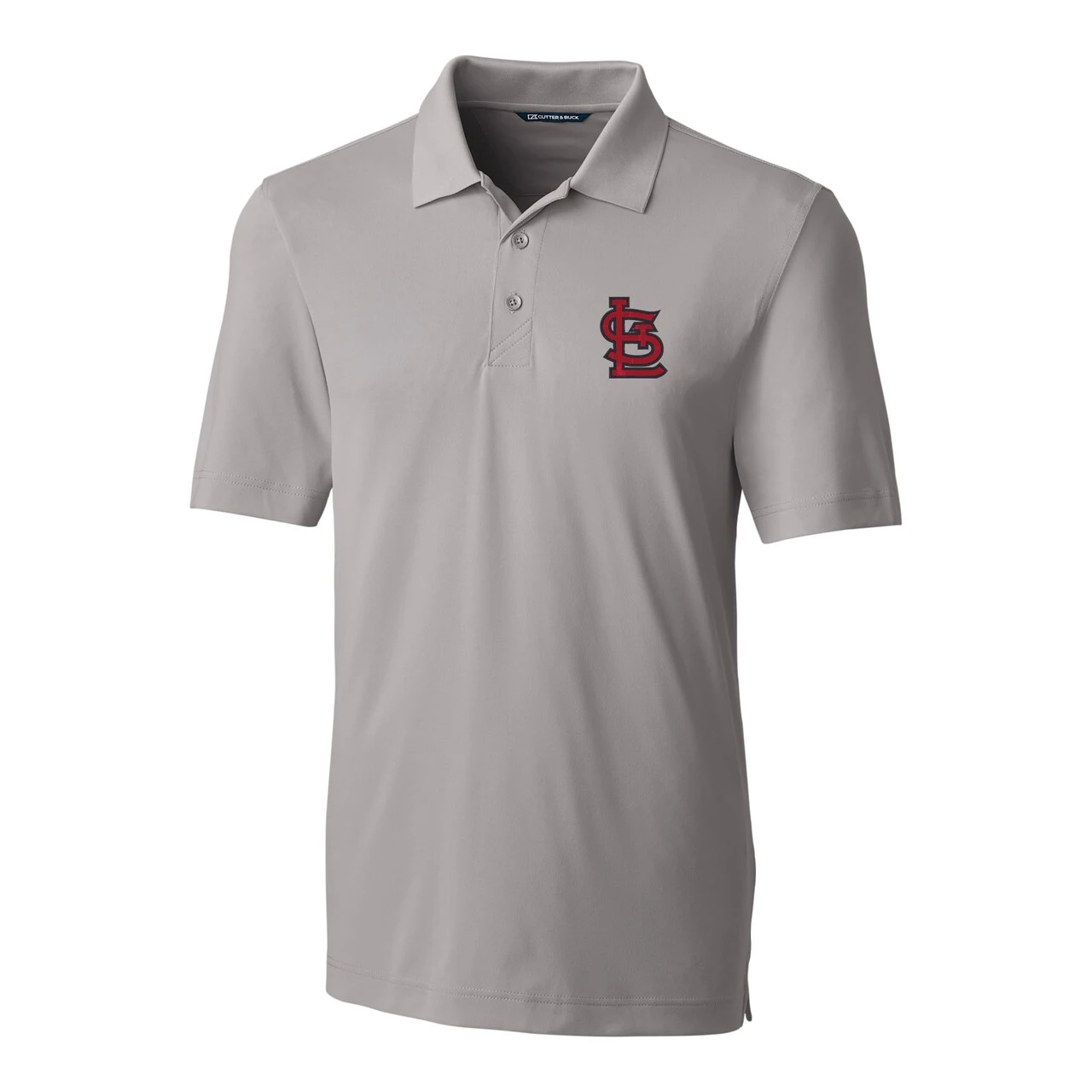 Men's St. Louis Cardinals Cutter & Buck Gray Forge Stretch Polo - Image 2