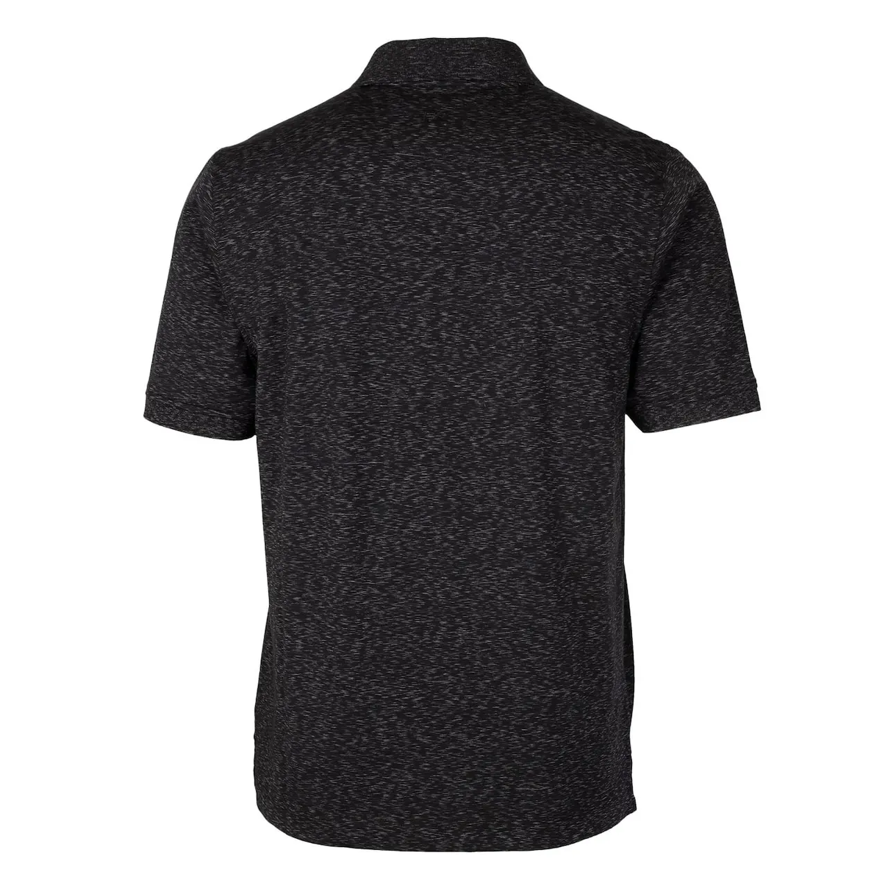 Men's Baltimore Orioles Cutter & Buck Heathered Black Advantage Space Dye Tri-Blend Polo - Image 3