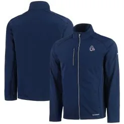 Men's Baltimore Orioles Cutter & Buck Navy Americana Logo Evoke Eco Softshell Recycled Full-Zip Jacket