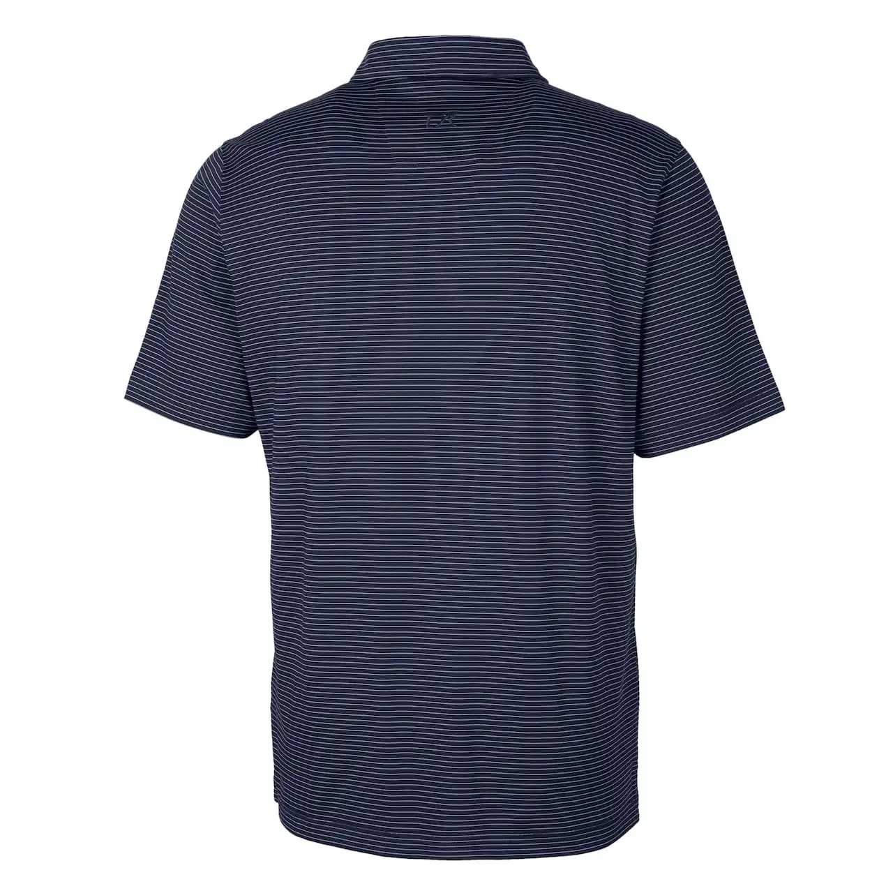 Men's Kansas City Royals Cutter & Buck Navy Forge Pencil Stripe Stretch Polo - Image 3