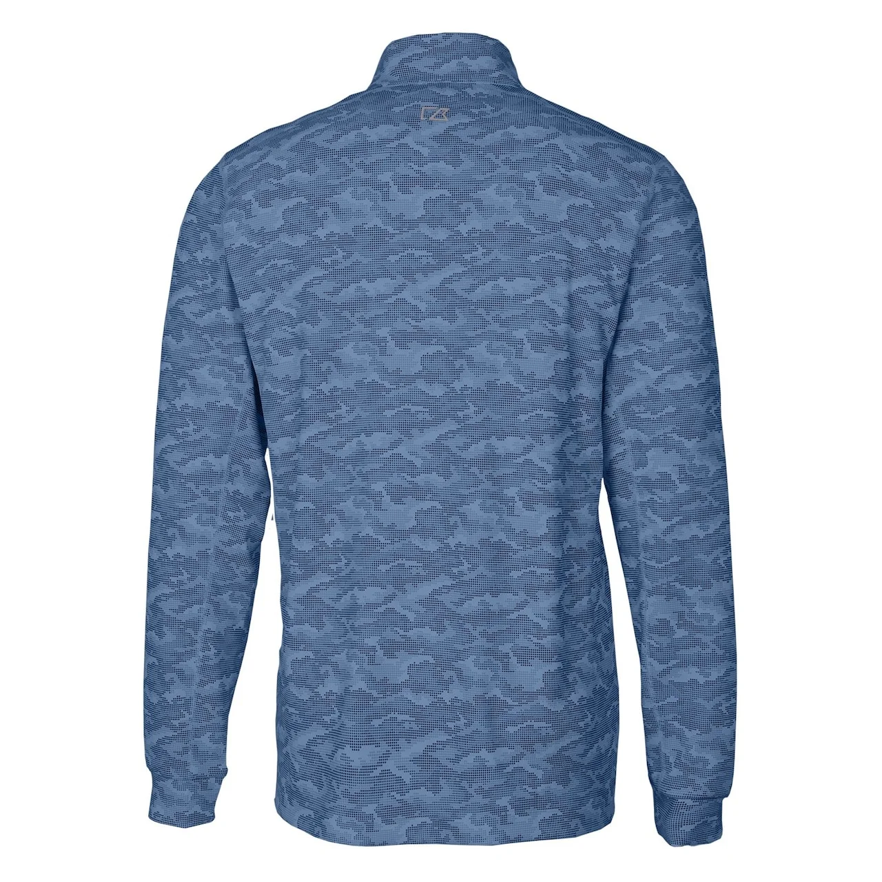 Men's Kansas City Royals Cutter & Buck Navy Traverse Camo Print Stretch Quarter-Zip Pullover Top - Image 3
