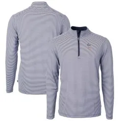 Men's St. Louis Cardinals Cutter & Buck Navy Americana Logo Big & Tall Virtue Eco Pique Recycled Quarter-Zip Pullover Top