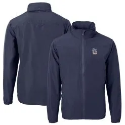 Men's St. Louis Cardinals Cutter & Buck Navy Americana Logo Charter Eco Knit Recycled Full-Zip Jacket