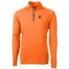 Men's Baltimore Orioles Cutter & Buck Orange Adapt Eco Knit Stretch Recycled Quarter-Zip Pullover Jacket