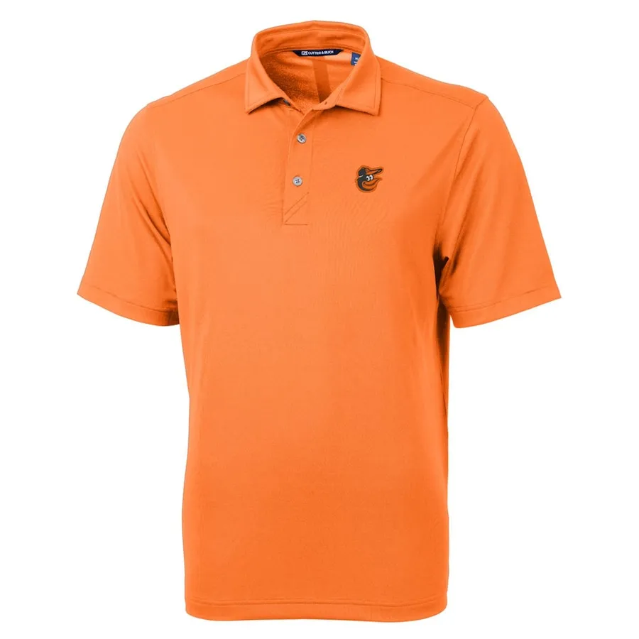 Men's Baltimore Orioles Cutter & Buck Orange Virtue Eco Pique Recycled Polo
