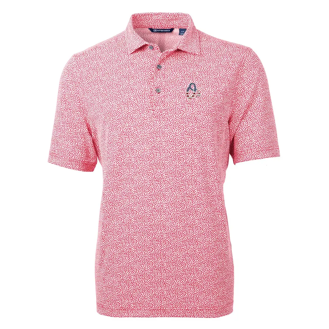 Men's Baltimore Orioles Cutter & Buck Red Americana Logo Virtue Eco-Pique Botanical Recycled Polo - Image 2