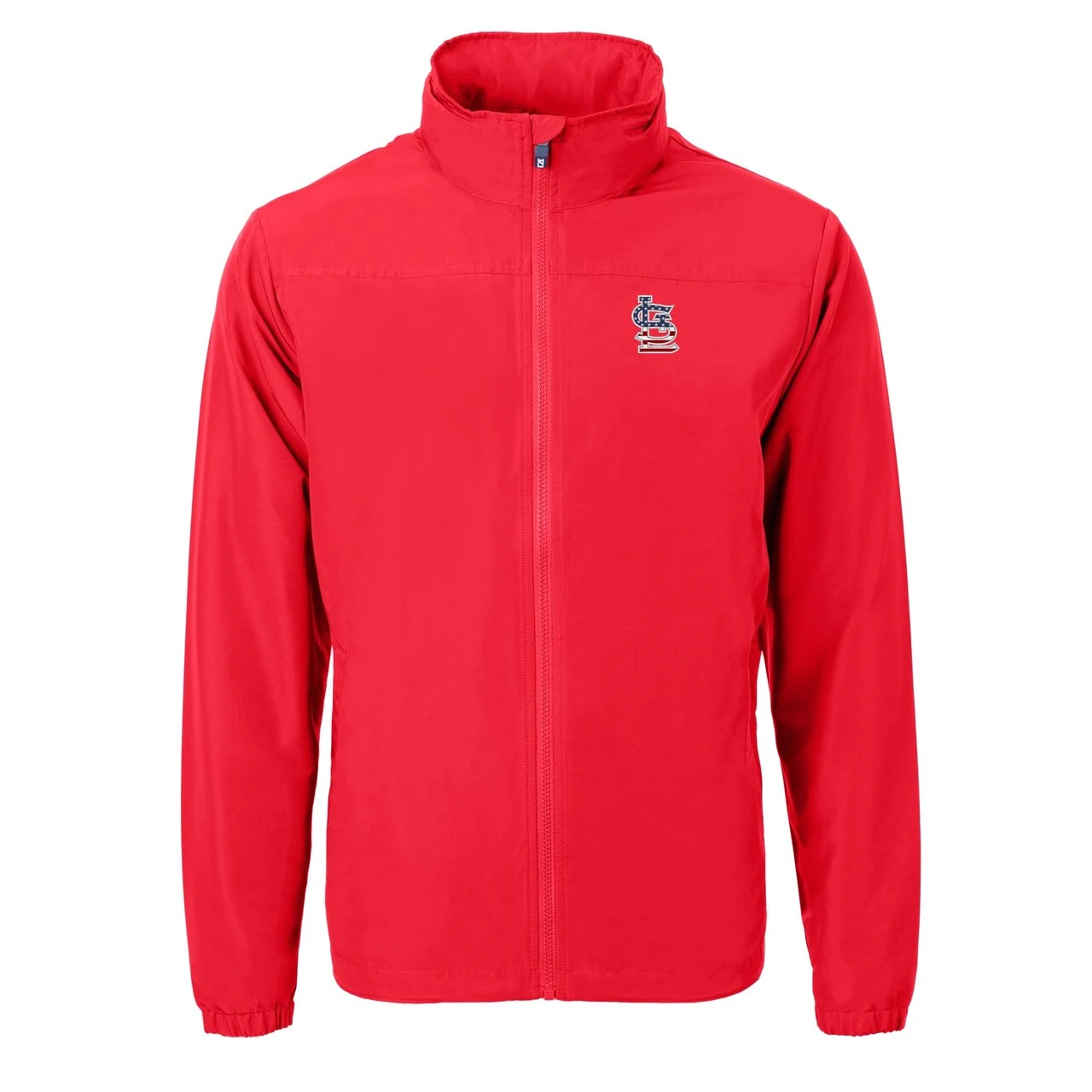 Men's St. Louis Cardinals Cutter & Buck Red Americana Logo Charter Eco Knit Recycled Full-Zip Jacket - Image 2