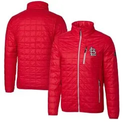 Men's St. Louis Cardinals Cutter & Buck Red Rainier Eco Insulated Full-Zip Puffer Jacket
