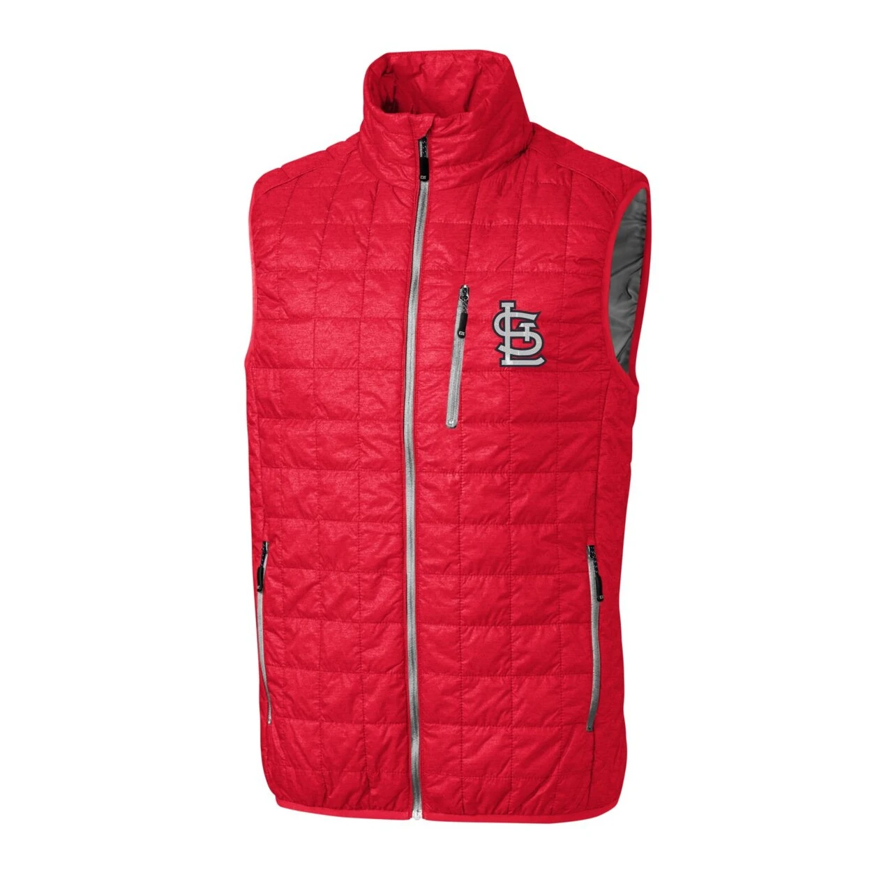 Men's St. Louis Cardinals Cutter & Buck Red Rainier Full-Zip Puffer Vest - Image 2
