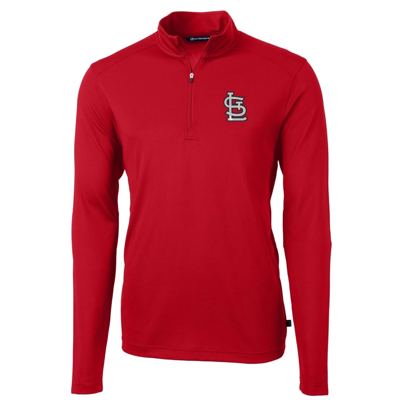 Men's St. Louis Cardinals Cutter & Buck Red Virtue Eco Pique Recycled Quarter-Zip Pullover Top - Image 2