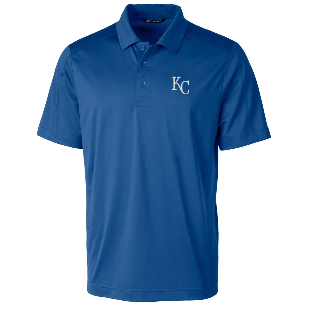 Men's Kansas City Royals Cutter & Buck Royal Prospect Textured Stretch Polo - Image 2