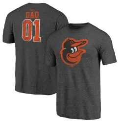Men's Baltimore Orioles Fanatics Branded Black Father's Day Greatest Dad Tri-Blend T-Shirt