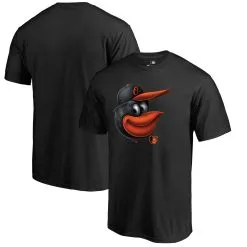 Men's Baltimore Orioles Fanatics Branded Black Midnight Mascot Logo T-Shirt
