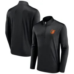 Men's Baltimore Orioles Fanatics Branded Black Underdog Mindset Quarter-Zip Jacket