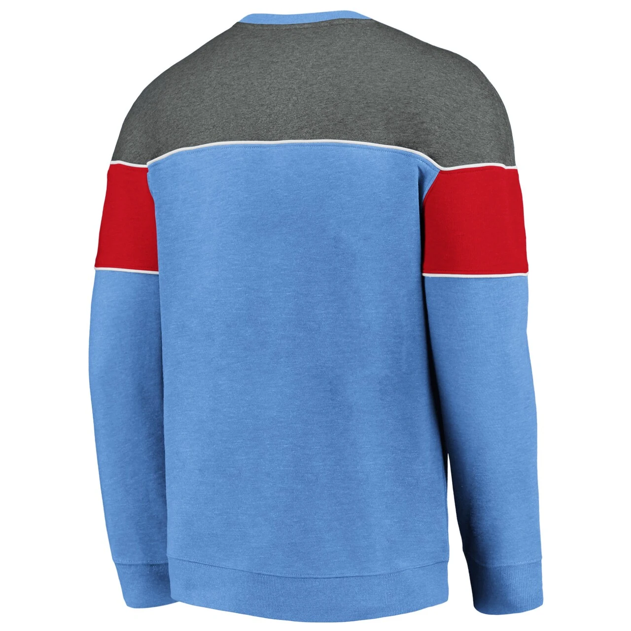 Men's St. Louis Cardinals Fanatics Branded Heathered Light Blue True Classics Signature Blocked Fleece Pullover Sweatshirt - Image 3