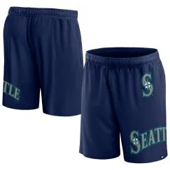Men's Seattle Mariners Fanatics Branded Navy Clincher Mesh Shorts