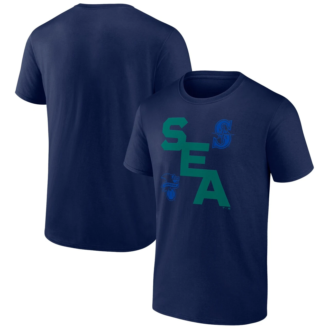 Men's Seattle Mariners Fanatics Branded Navy Record Shattered T-Shirt