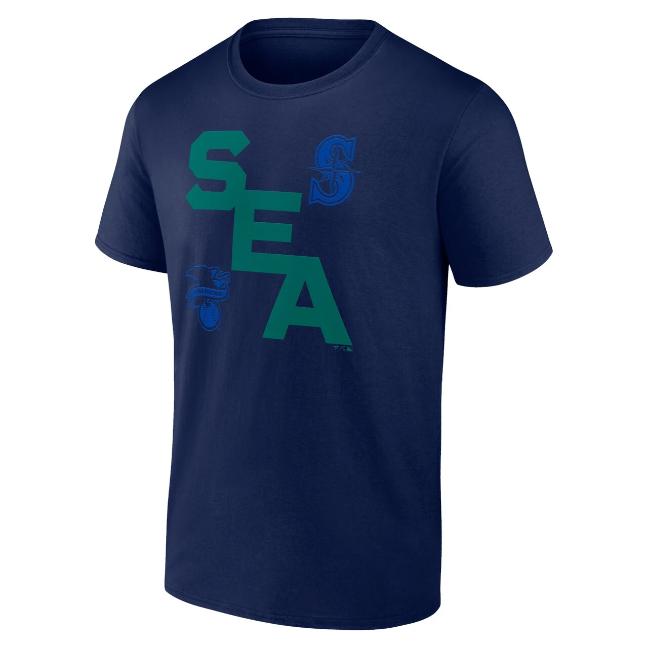 Men's Seattle Mariners Fanatics Branded Navy Record Shattered T-Shirt - Image 2