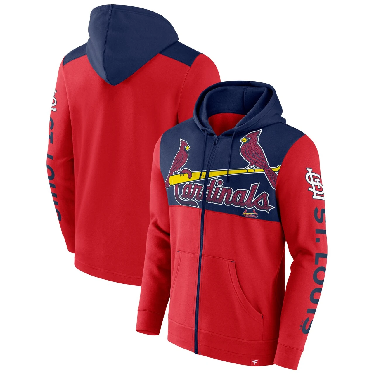 Men's St. Louis Cardinals Fanatics Branded Red Walk Off Fleece Full-Zip Hoodie
