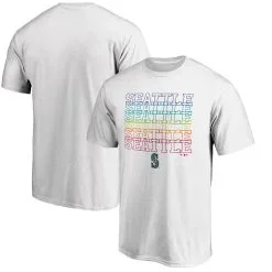 Men's Seattle Mariners Fanatics Branded White City Pride T-Shirt