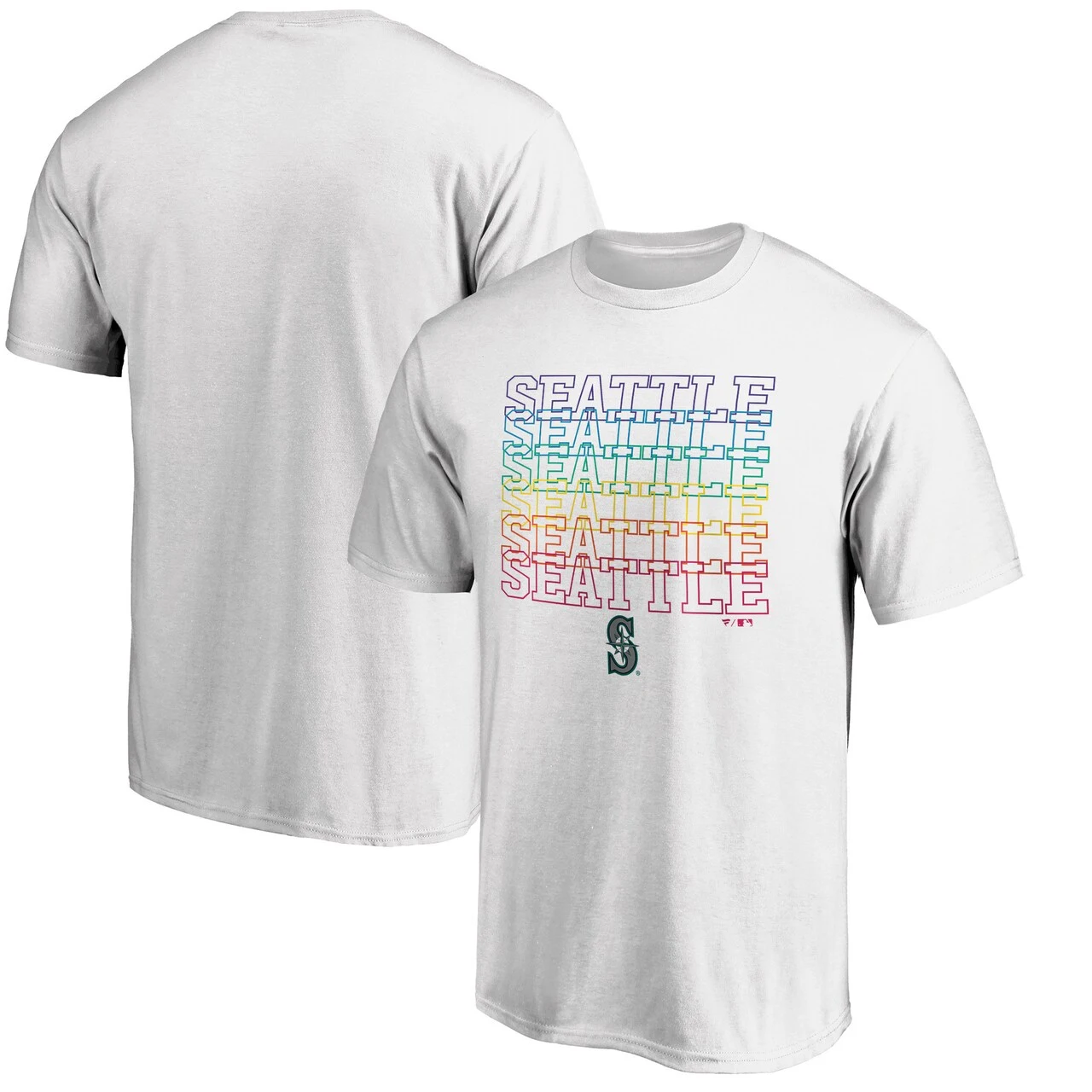 Men's Seattle Mariners Fanatics Branded White City Pride T-Shirt