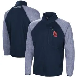 Men's St. Louis Cardinals G-III Sports By Carl Banks Navy Freestyle Transitional Raglan Full-Zip Jacket