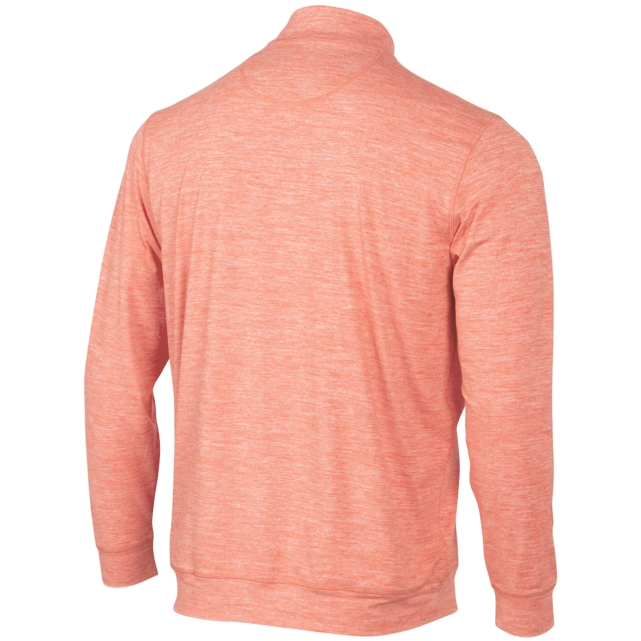 Full Turn Men's Baltimore Orioles Heathered Orange Peached Marled Yarn Quarter-Zip Pullover Jacket - Image 3