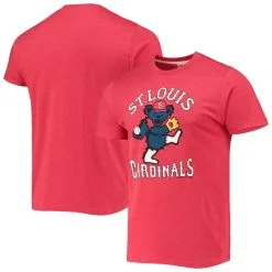 Men's St. Louis Cardinals Homage Red Grateful Dead Tri-Blend T-Shirt