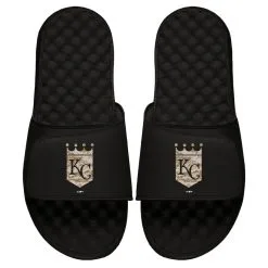 Men's Kansas City Royals ISlide Black Camo Logo Slide Sandals