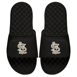 Men's St. Louis Cardinals ISlide Black Camo Logo Slide Sandals