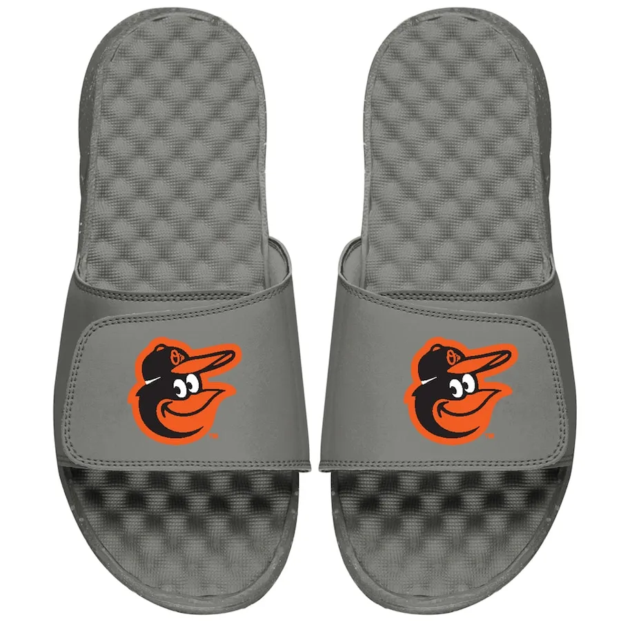 Men's Baltimore Orioles ISlide Gray Primary Logo Slide Sandals