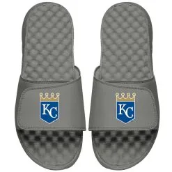 Men's Kansas City Royals ISlide Gray Primary Logo Slide Sandals