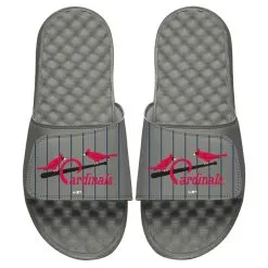 Men's St. Louis Cardinals ISlide Gray Cooperstown Logo Slide Sandals