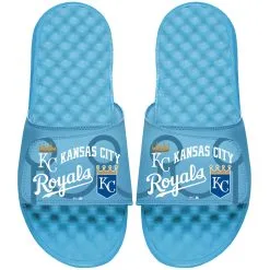 Men's Kansas City Royals ISlide Light Blue Collage Slide Sandals