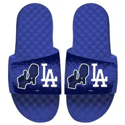 Men's Los Angeles Dodgers ISlide Royal 2021 City Connect Logo Slide Sandals