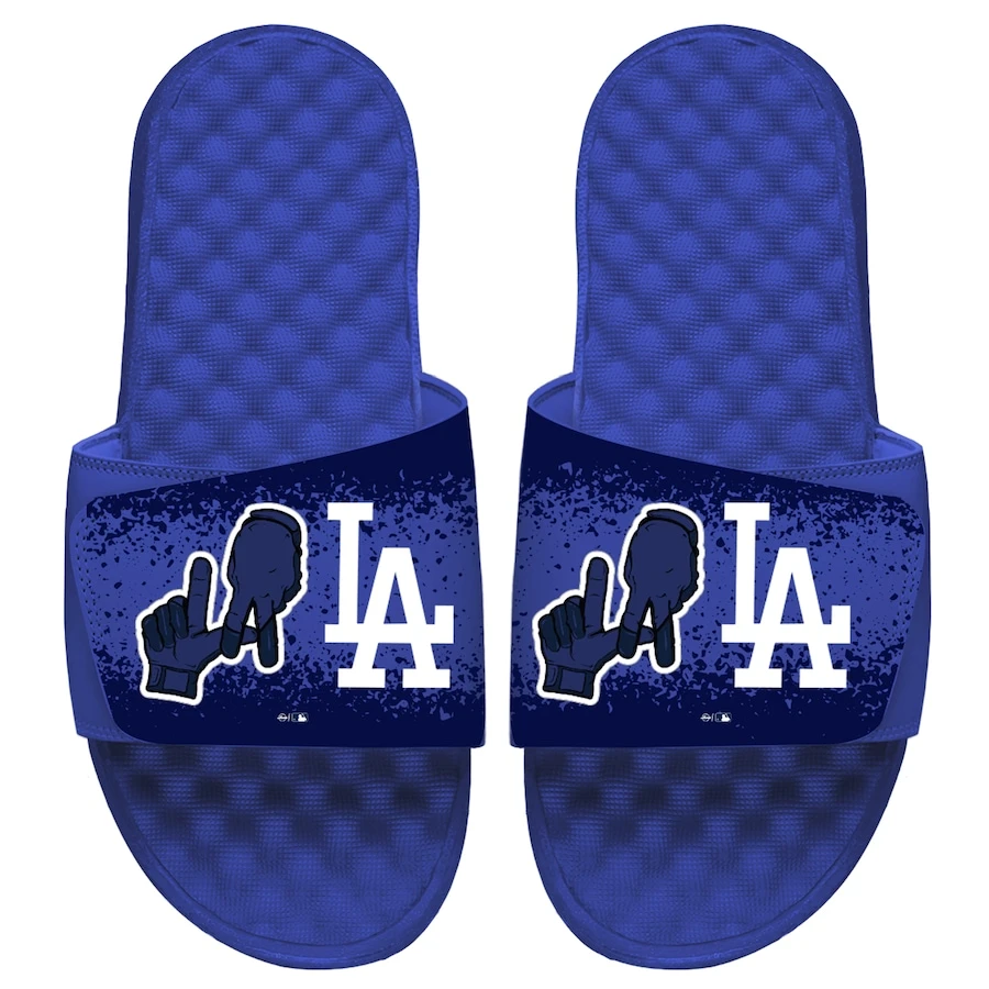 Men's Los Angeles Dodgers ISlide Royal 2021 City Connect Logo Slide Sandals