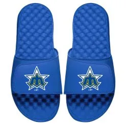Men's Seattle Mariners ISlide Royal Cooperstown Logo Slide Sandals