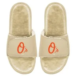 Men's Baltimore Orioles ISlide Tan Dune Faux Fur Slide Sandals