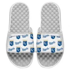 Men's Kansas City Royals ISlide White Loudmouth Logo Slide Sandals