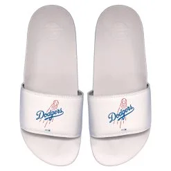 Men's Los Angeles Dodgers ISlide White Primary Logo Motto Slide Sandals