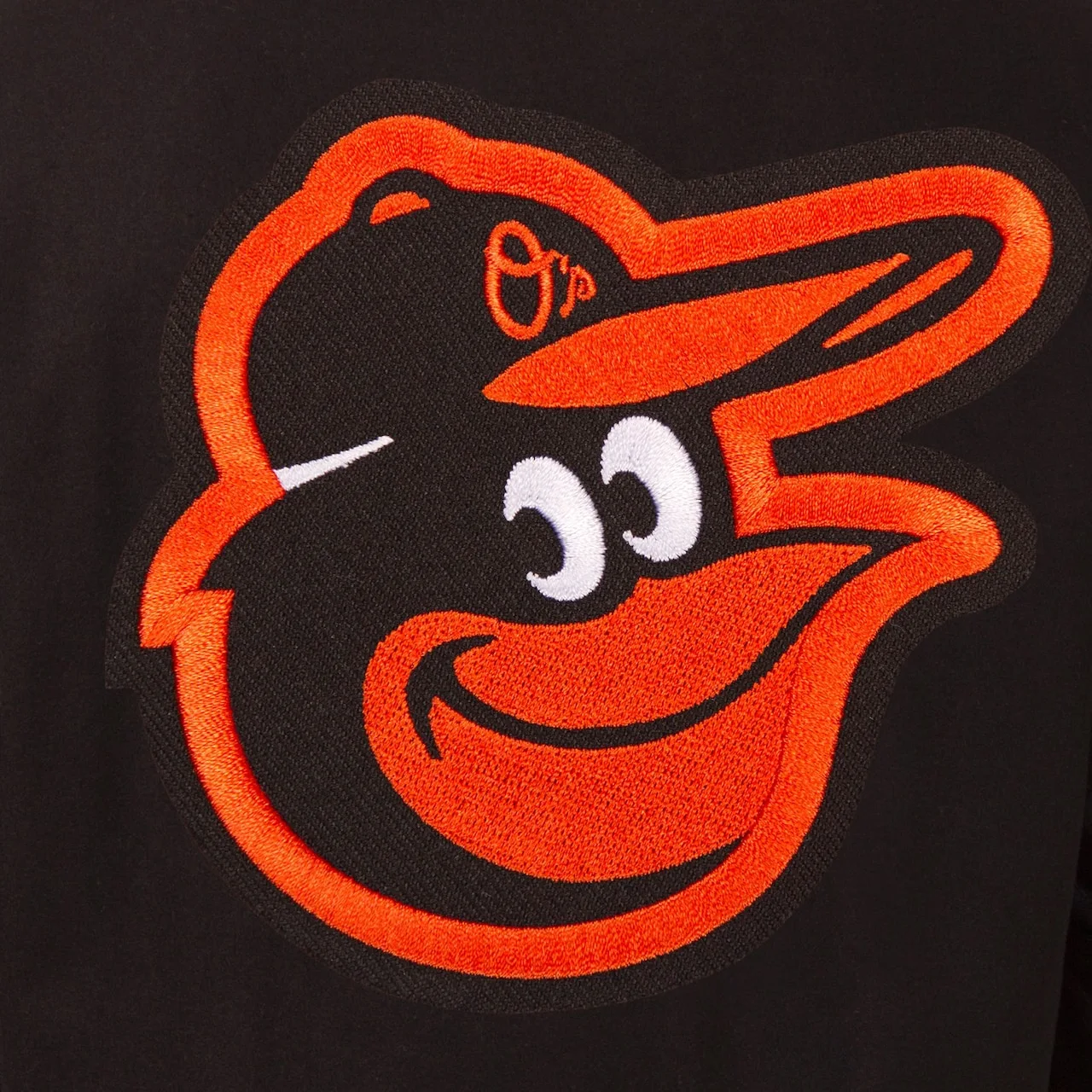 Men's Baltimore Orioles JH Design Black Wool Leather Reversible Full-Snap Jacket - Image 4