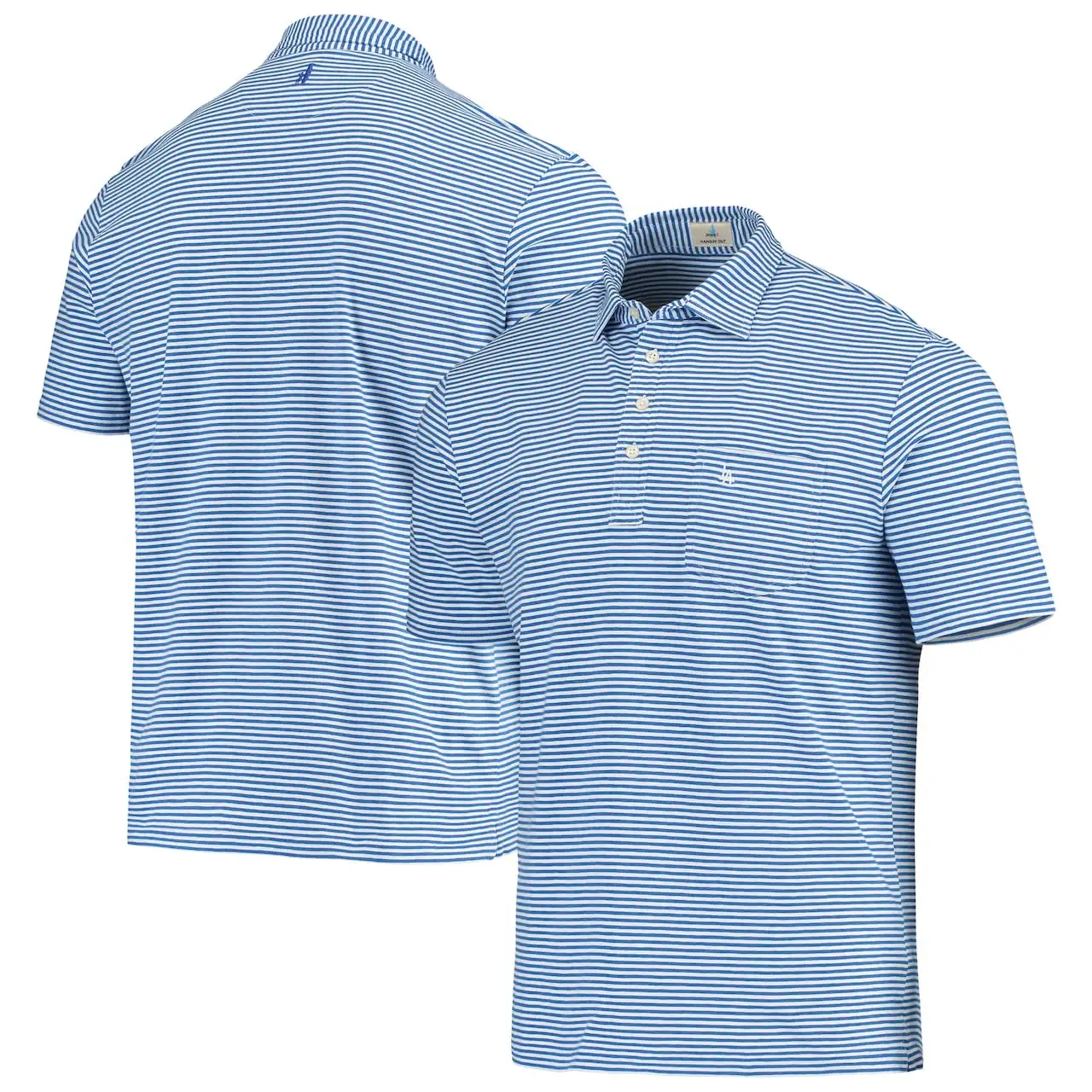 Men's Los Angeles Dodgers Johnnie-O Royal Nelly Striped Polo