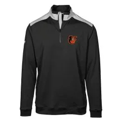 Men's Baltimore Orioles Levelwear Black Manifest Quarter-Zip Pullover Top