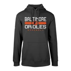 Men's Baltimore Orioles Levelwear Black Podium Dugout Fleece Hoodie